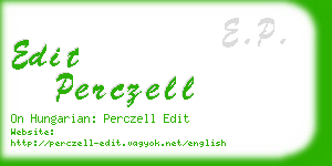 edit perczell business card